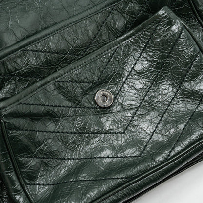 Saint laurent medium Niki calfskin green ruthenium hardware