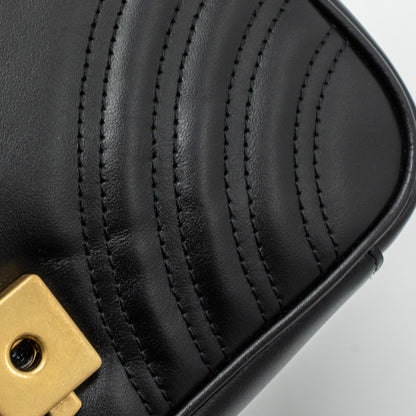 Gucci mini marmont calfskin black
