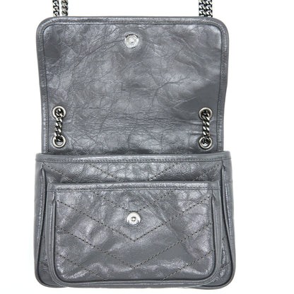 Saint Laurent/YSL Niki Baby Dark Grey With Grey Hardware