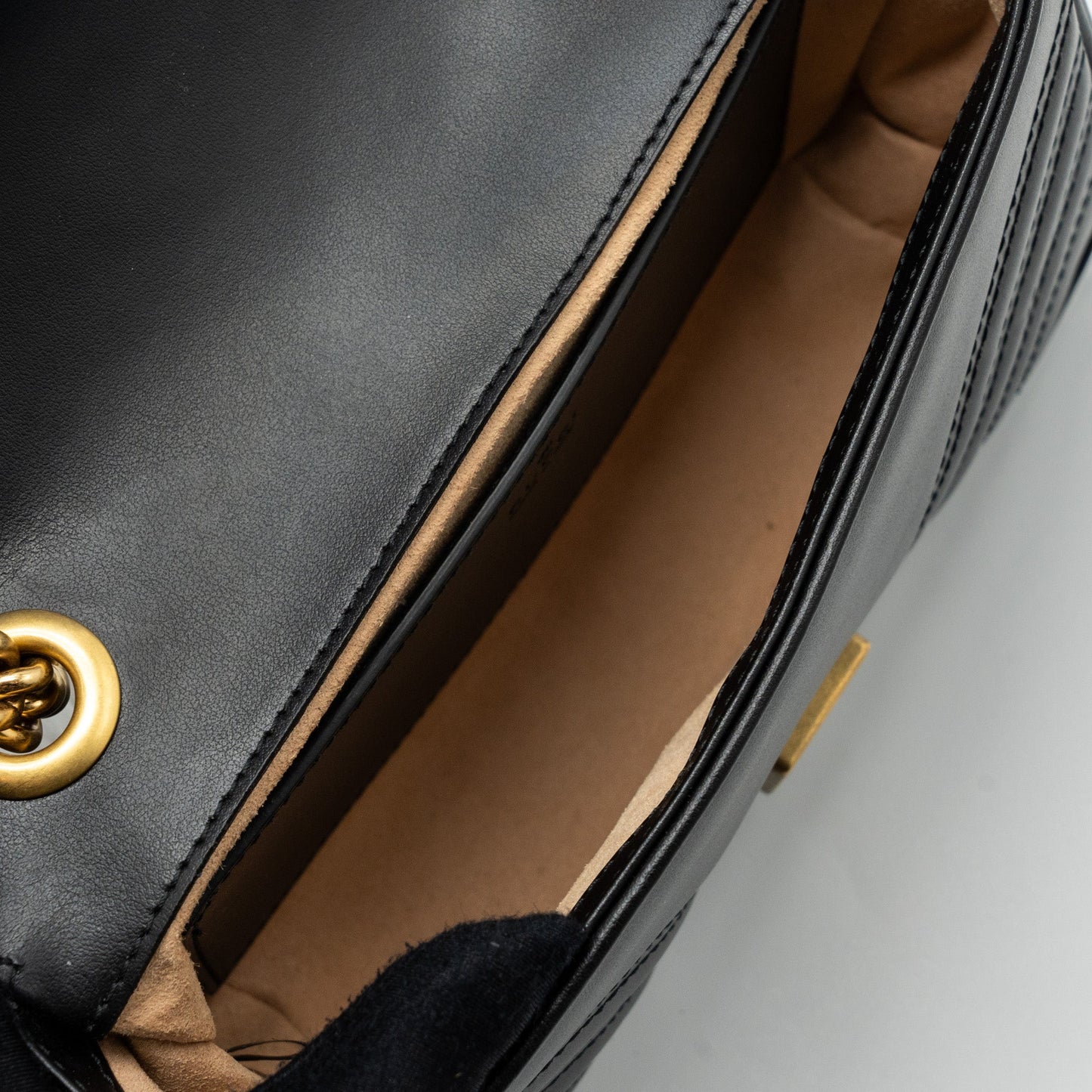 Gucci mini marmont calfskin black