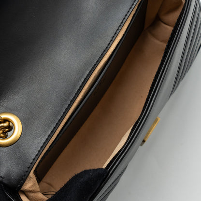 Gucci mini marmont calfskin black