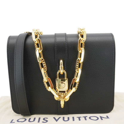 LOUIS VUITTON Rendez Vous Calfskin Leather Crossbody Bag Black