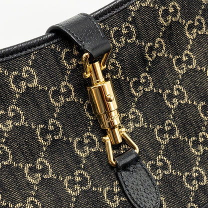 Gucci Jackie 1961 Small Shoulder Bag Denim/Leather Black
