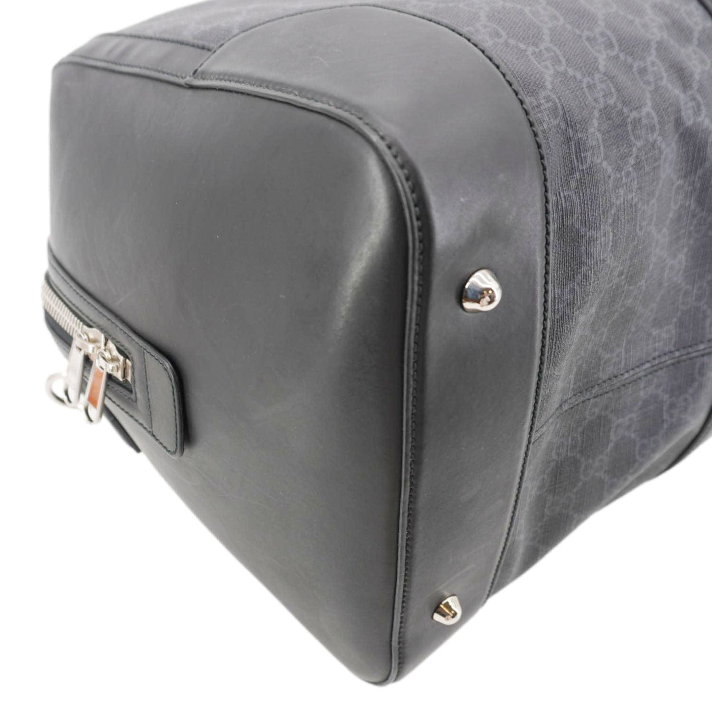 GUCCI Carry-On Large Soft GG Supreme Canvas Duffle Bag Black 478323