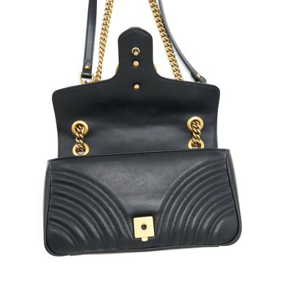 Gucci GG Marmont Small Matelasse Shoulder Bag Black