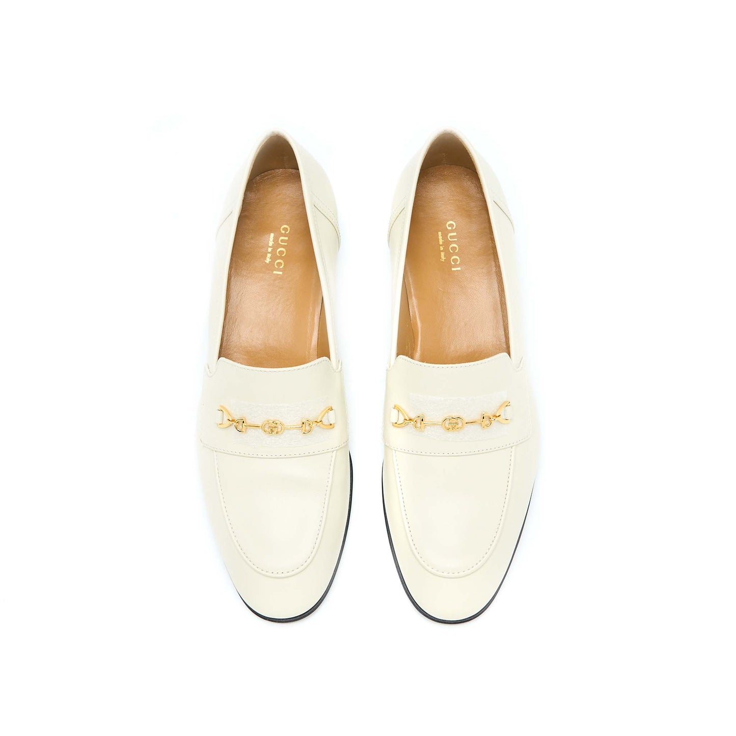 Gucci Size 38 Women’s Loafer with Horsebit Calfskin White