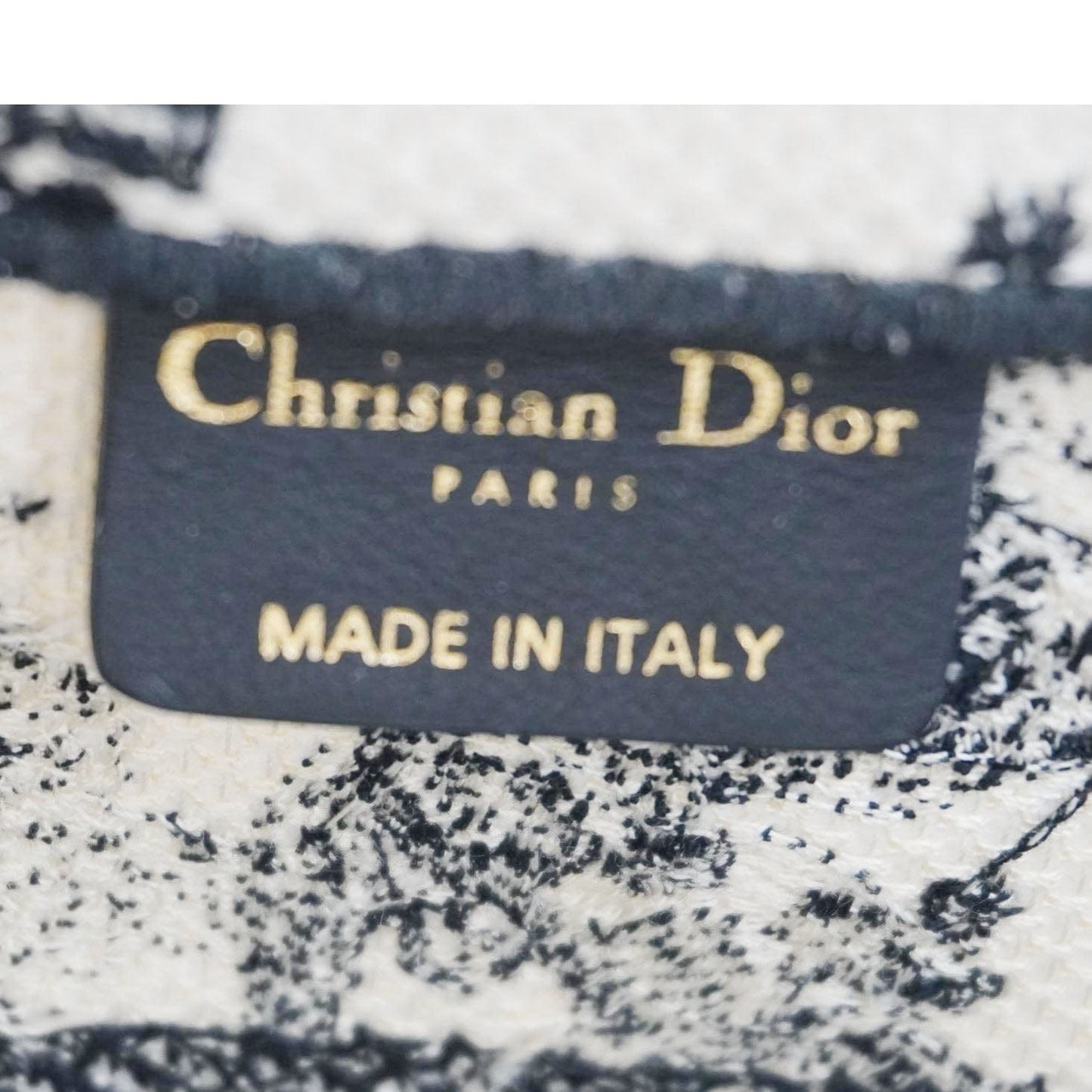 CHRISTIAN DIOR Book Zodiac Embroidery Canvas Tote Bag Latte