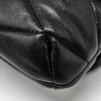 Saint Laurent/YSL LE 57 Quilted Hobo Shoulder Bag Lambskin Black Multicolour Hardware