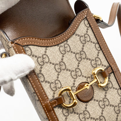 Gucci Horsebit 1955 Mini Bag GG Supreme Canvas Brown/Multicoloured