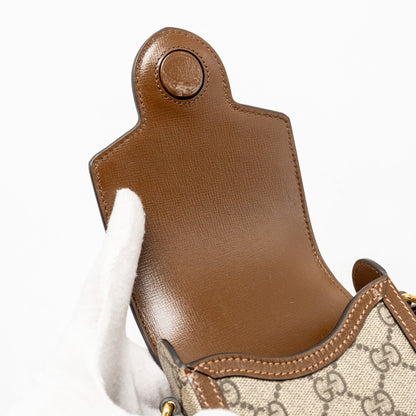 Gucci Horsebit 1955 Mini Bag GG Supreme Canvas Brown/Multicoloured