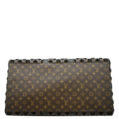 LOUIS VUITTON Keepall Triangle 50 Monogram Tuffetage Travel Bag Black