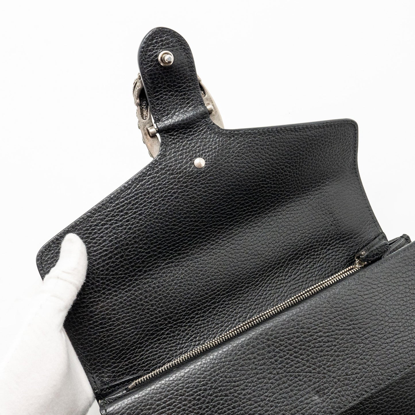 Gucci Medium Dionysus Shoulder Bag Calfskin Black SHW
