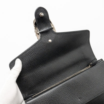 Gucci Medium Dionysus Shoulder Bag Calfskin Black SHW