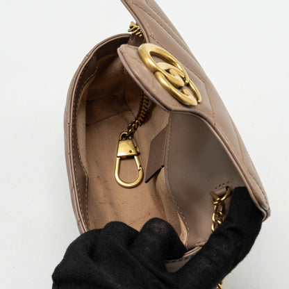 Gucci GG Marmont Super Mini Bag Calfskin Beige