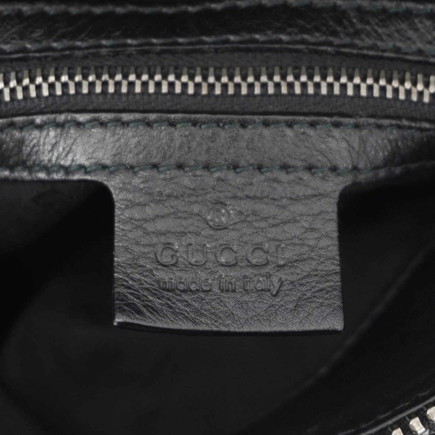 GUCCI Galaxy Medium Leather Top Handle Shoulder Bag Black 228838