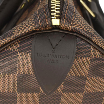 LOUIS VUITTON Speedy 25 Damier Ebene Satchel Bag Brown