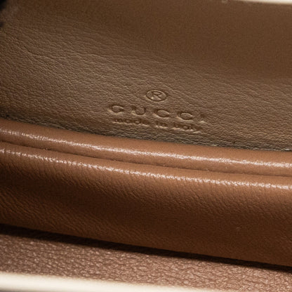 Gucci Bamboo 1947 Mini Top Handle Bag Patent Leather White