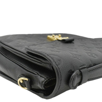 LOUIS VUITTON Metis Pochette Empreinte Leather Crossbody Bag Black