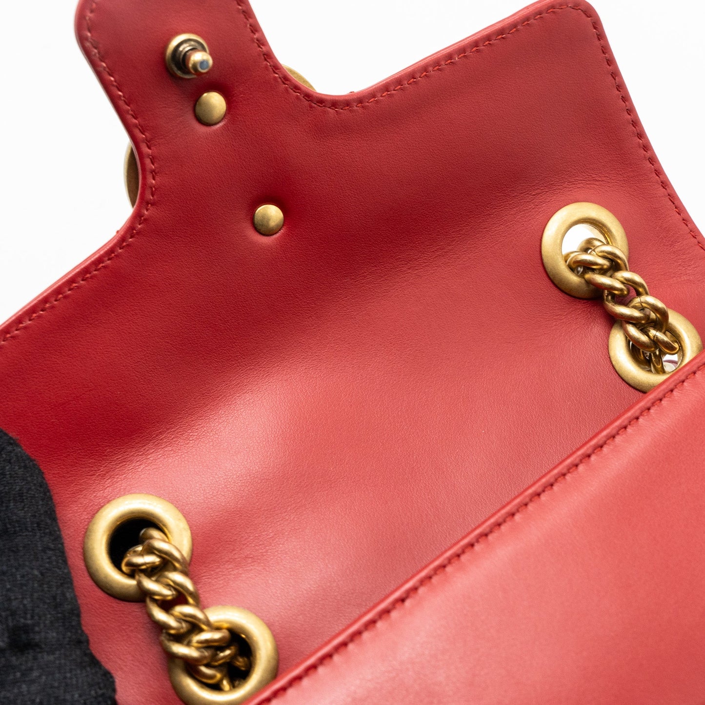 Gucci Mini GG Marmont matelasse calfskin red