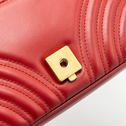 Gucci Mini GG Marmont matelasse calfskin red