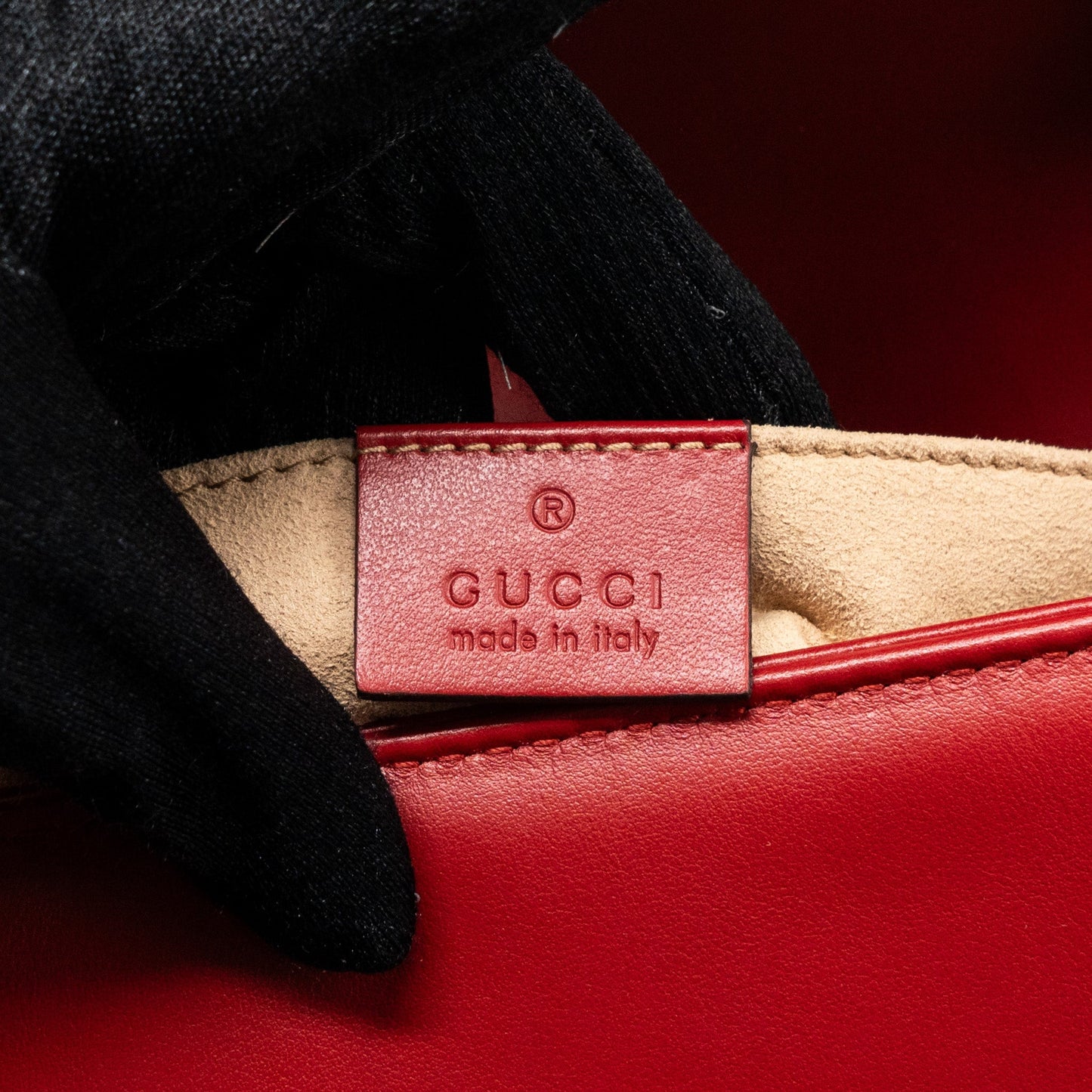 Gucci Mini GG Marmont matelasse calfskin red