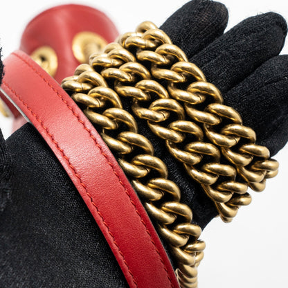 Gucci Mini GG Marmont matelasse calfskin red