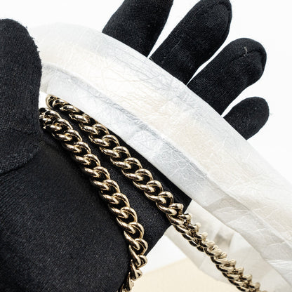 Gucci Interlocking G Crossbody Chain Bag Wallet leather White L