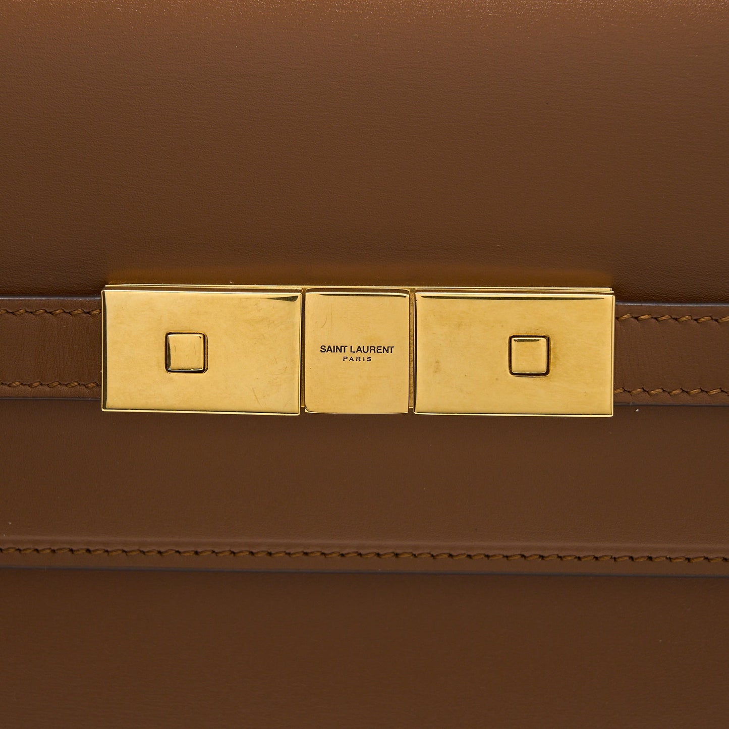 Saint Laurent/YSL Manhattan Shoulder Bag Box Brick/Dark Ebene GHW