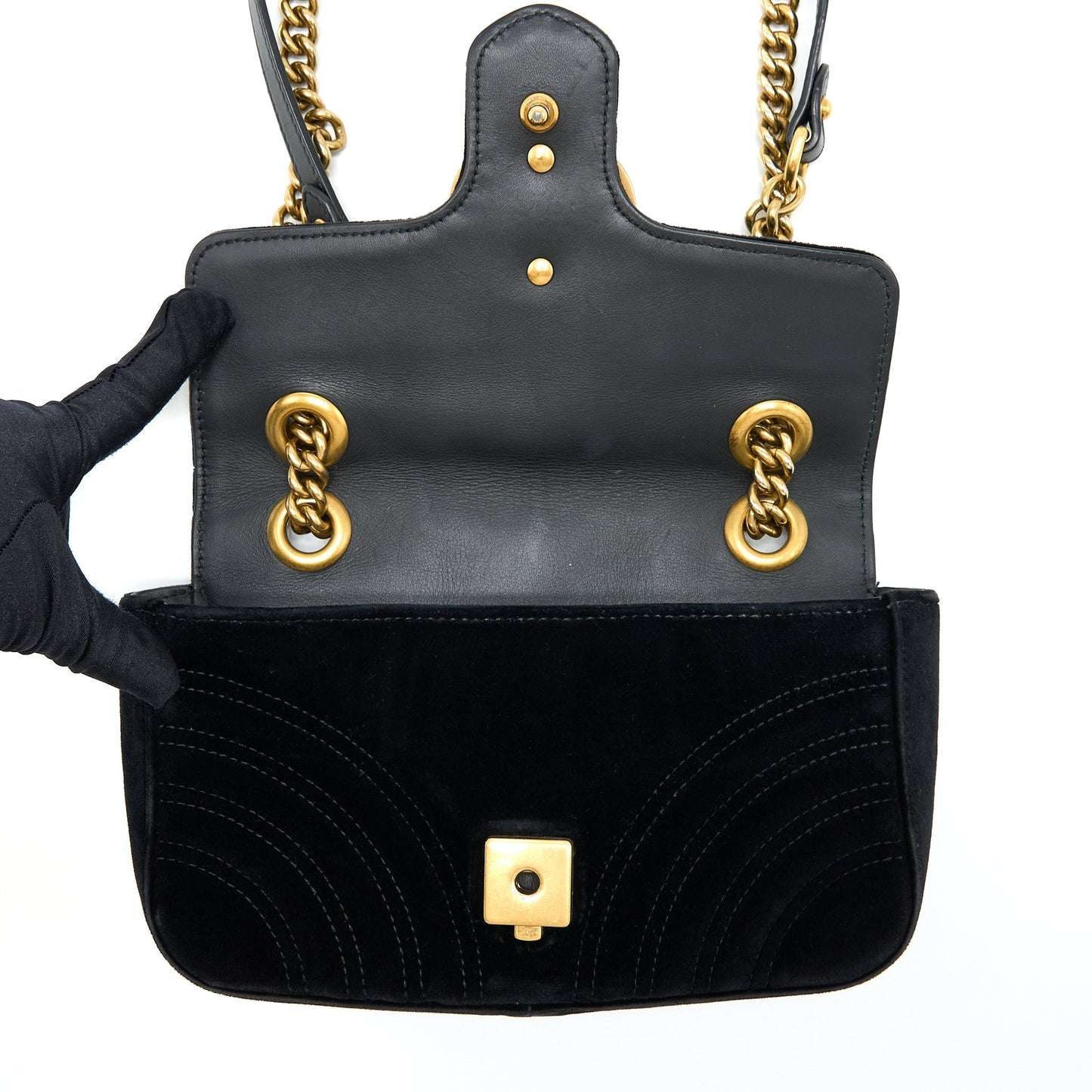 Gucci Mini Marmont Velvet Black