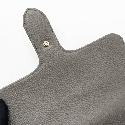 Gucci top handle messanger bag calfskin grey L