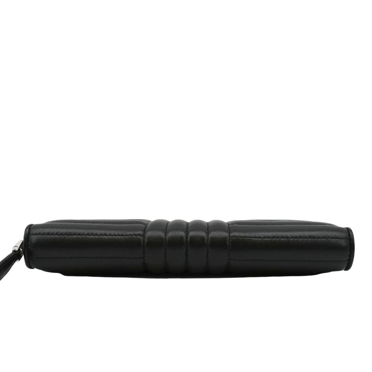PRADA Diagramme Zip Leather Wallet Black