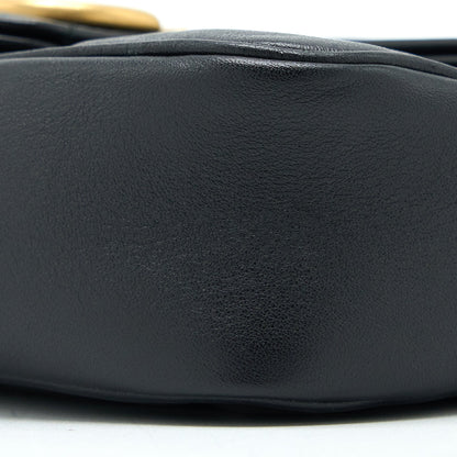 Gucci GG Marmont Super Mini Chain Bag Calfskin Black Brushed