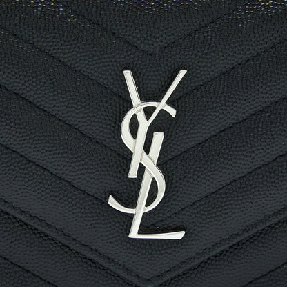Saint Laurent/YSL Envelop Chain Wallet Caviar Black SHW