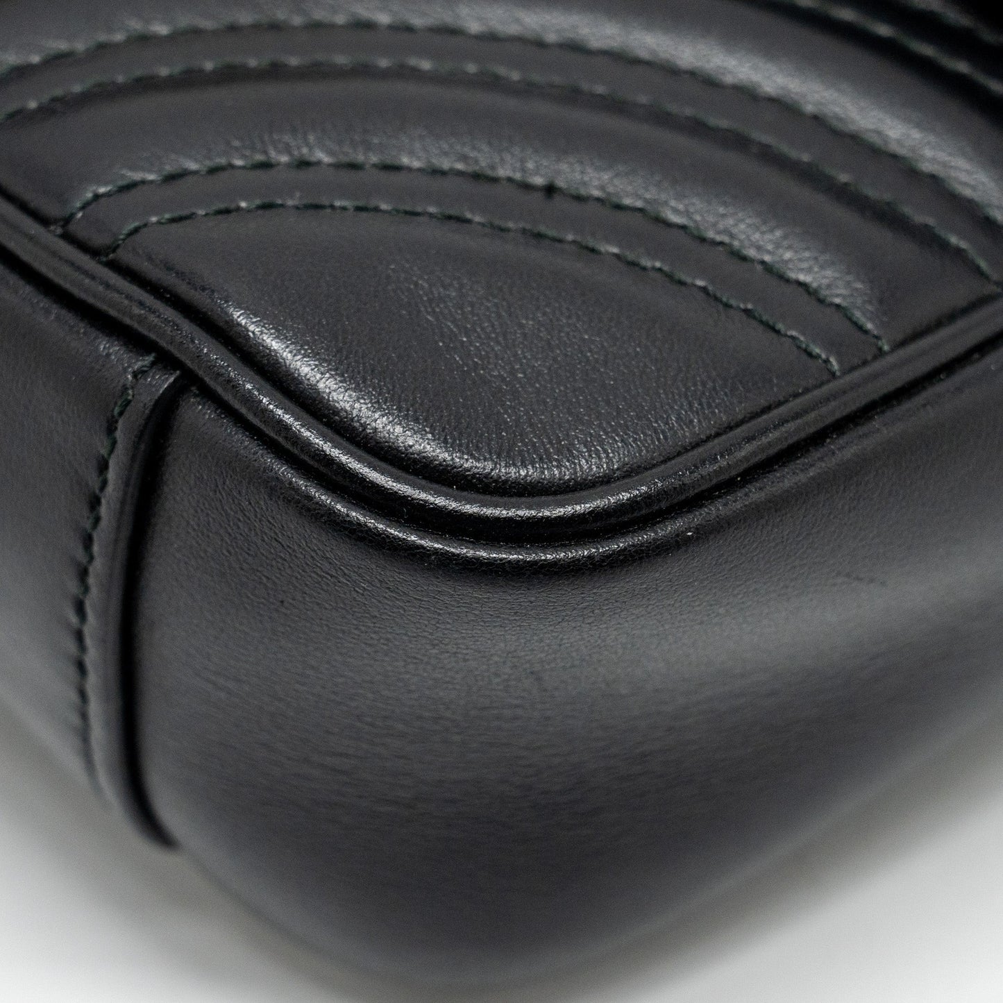 Gucci Mini GG Marmont Shoulder Bag Calfskin Black