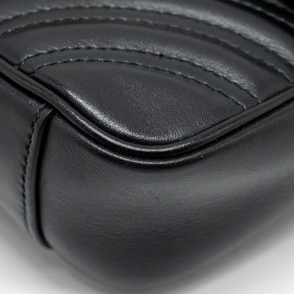 Gucci Mini GG Marmont Shoulder Bag Calfskin Black