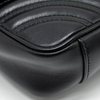 Gucci Mini GG Marmont Shoulder Bag Calfskin Black