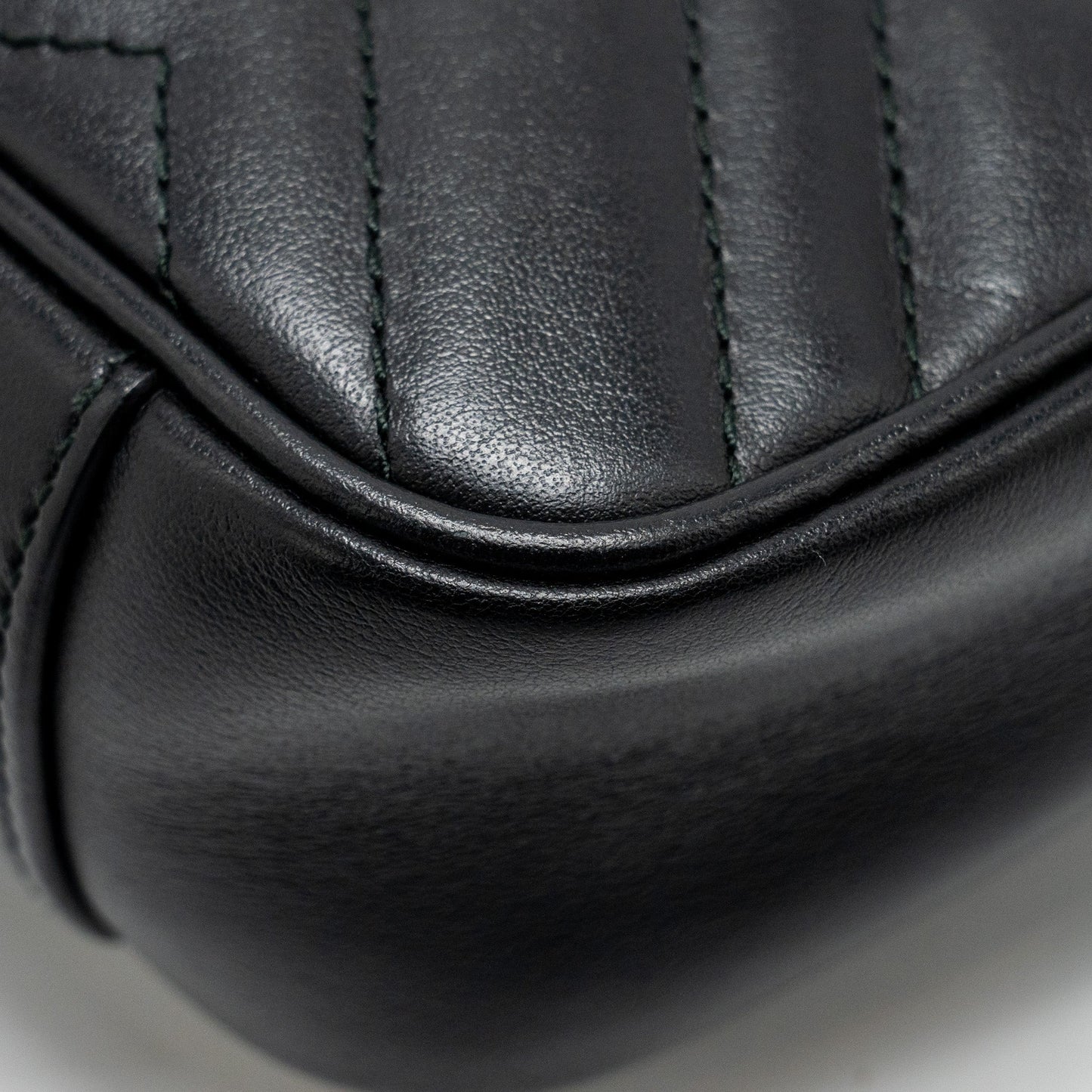 Gucci Mini GG Marmont Shoulder Bag Calfskin Black