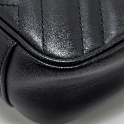 Gucci Mini GG Marmont Shoulder Bag Calfskin Black