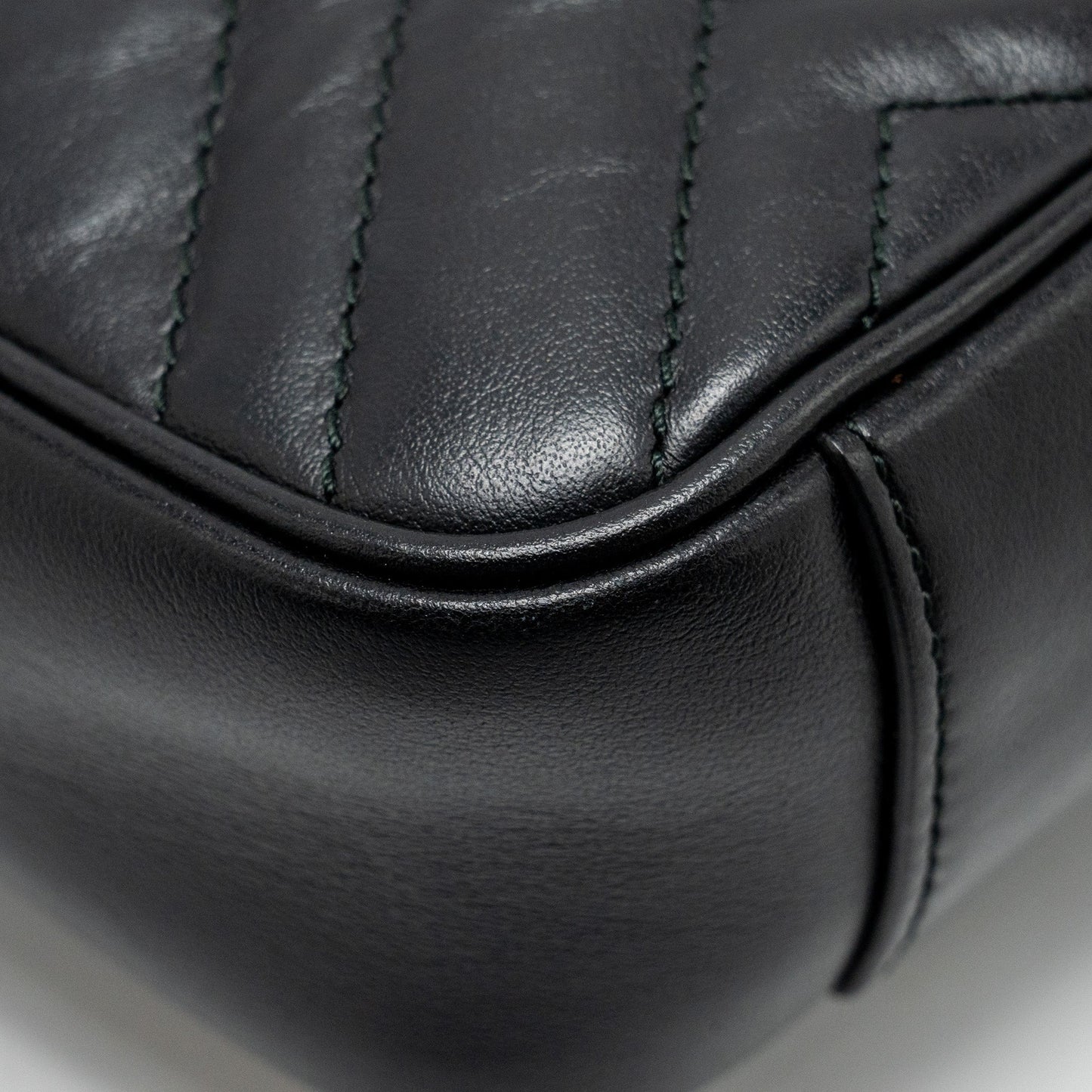 Gucci Mini GG Marmont Shoulder Bag Calfskin Black