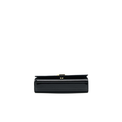 Saint Laurent Kate Flap Bag Patent Black GHW