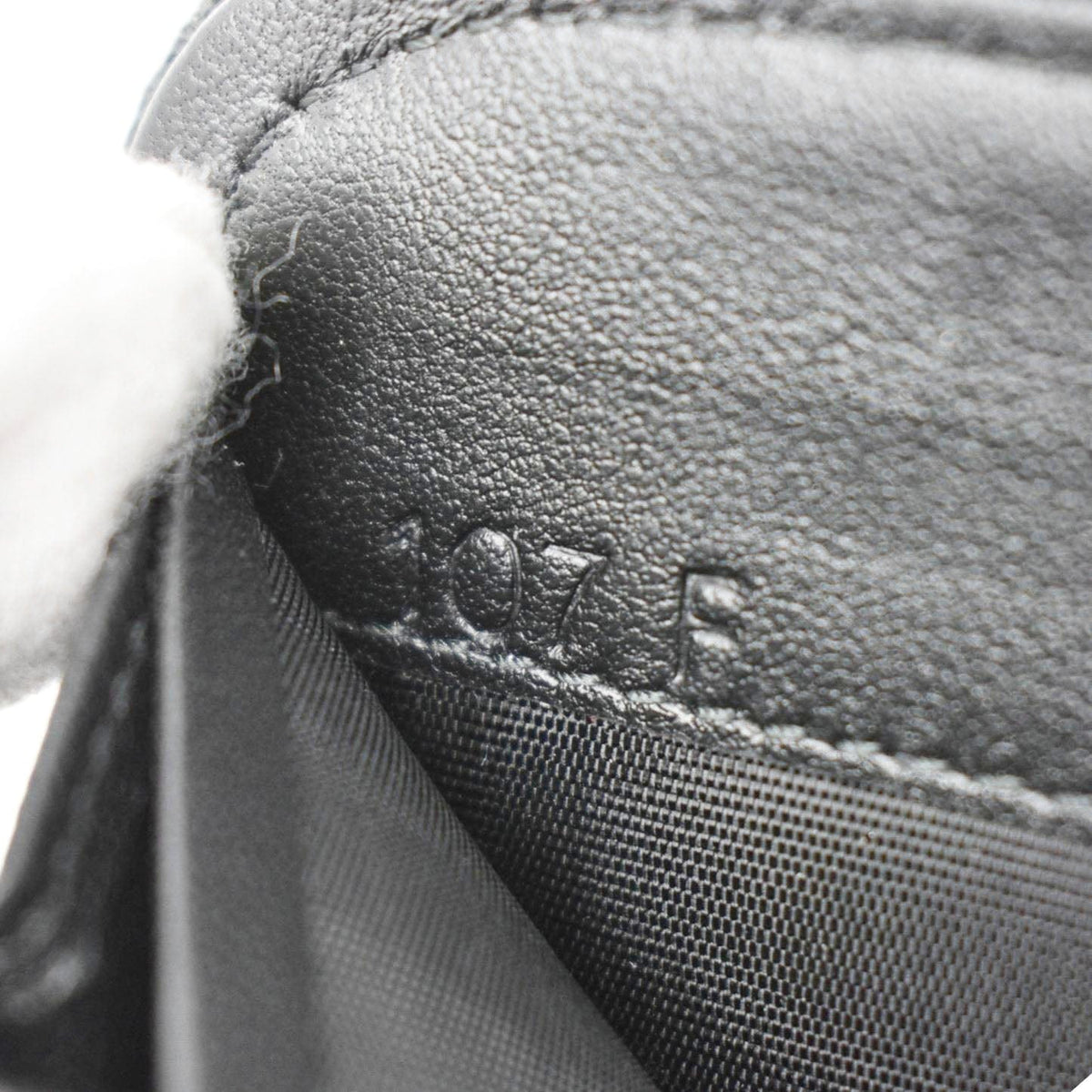 PRADA Diagramme Zip Leather Wallet Black