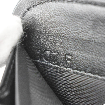 PRADA Diagramme Zip Leather Wallet Black