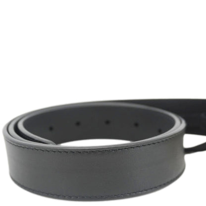 GUCCI GG Buckle Leather Belt Black 525040 Size 85/34