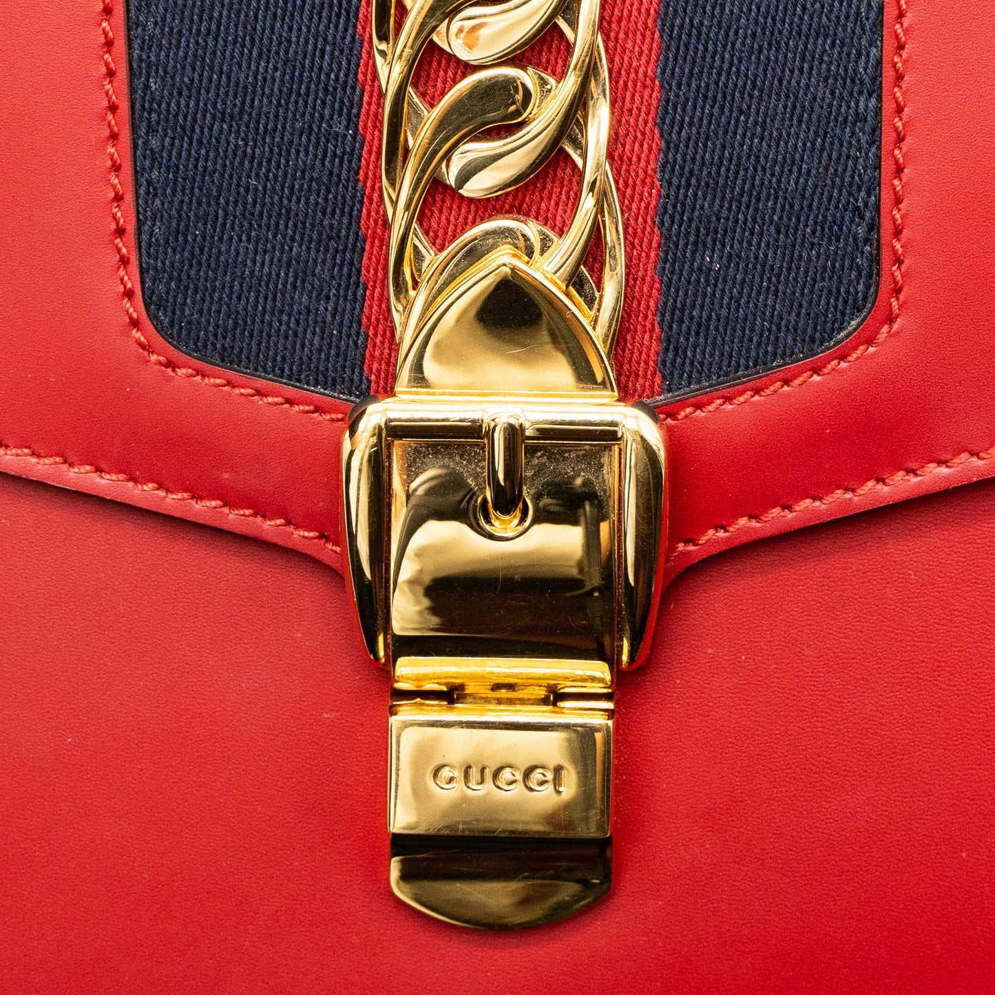 Gucci Small Sylvie Bag Calfskin Red