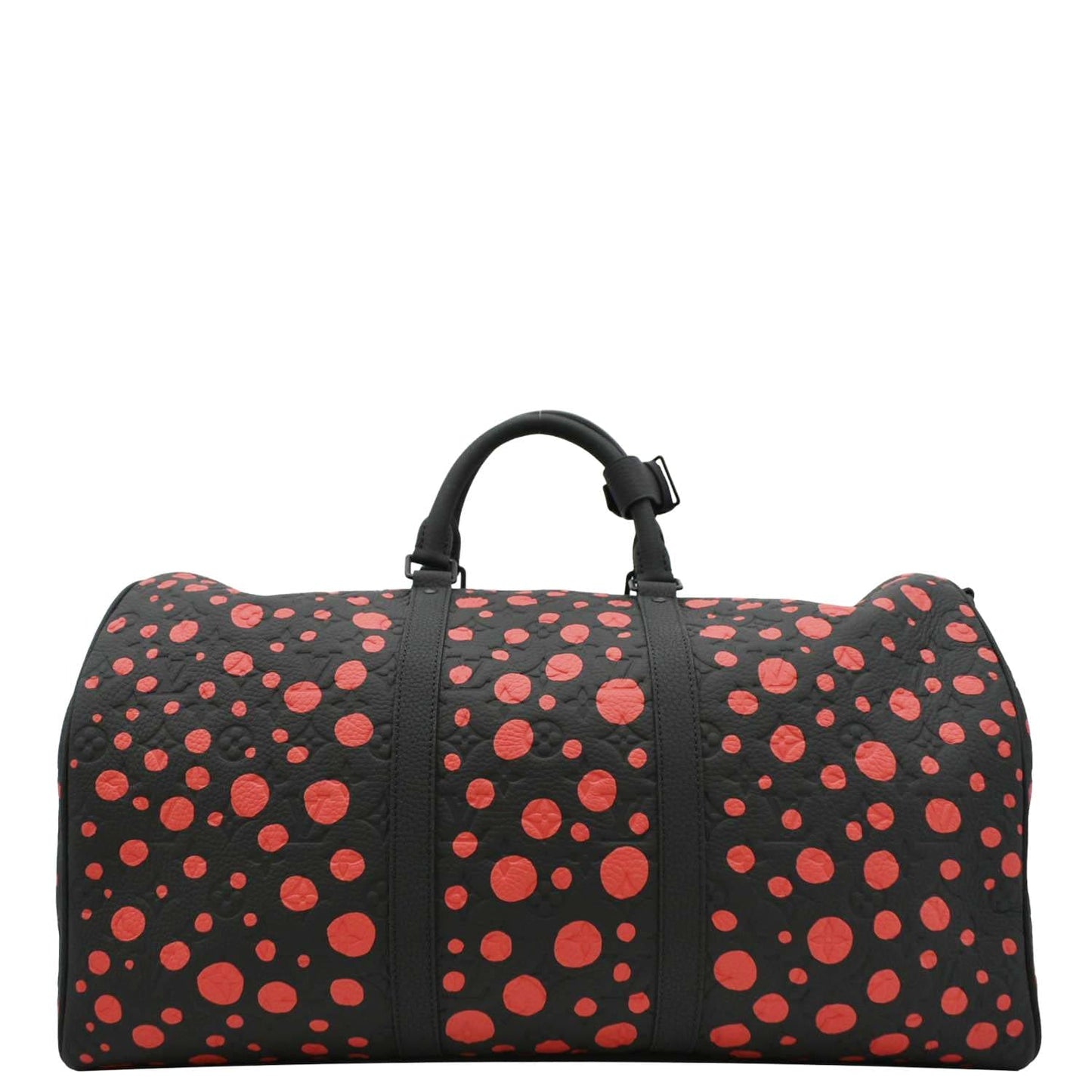LOUIS VUITTON x YK Keepall 55 Bandouliere Monogram Leather Travel Bag Black