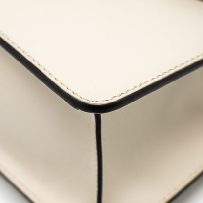 Gucci Mini Sylvie Top Handle Bag Calfskin White