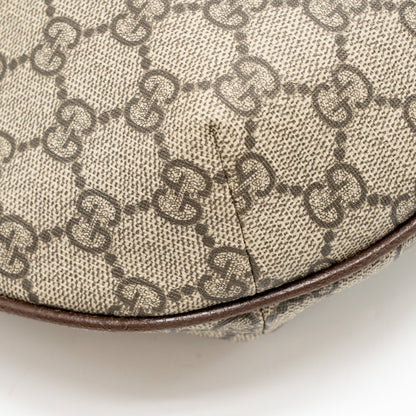 Gucci Small Ophidia Half Moon Crossbody Hobo Bag GG Supreme Canvas