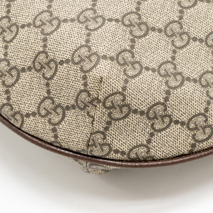 Gucci Small Ophidia Half Moon Crossbody Hobo Bag GG Supreme Canvas