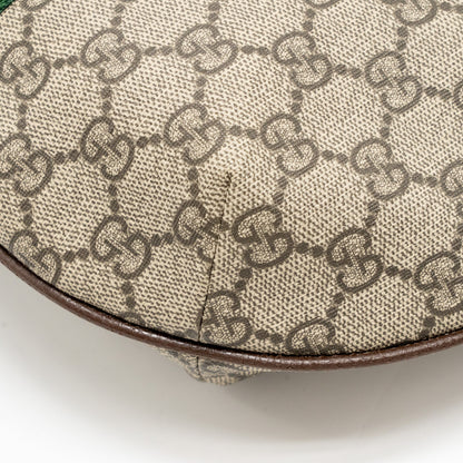 Gucci Small Ophidia Half Moon Crossbody Hobo Bag GG Supreme Canvas