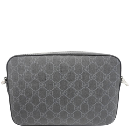 GUCCI Azalea Retro Interlocking G Supreme Canvas Shoulder Bag Black 703468